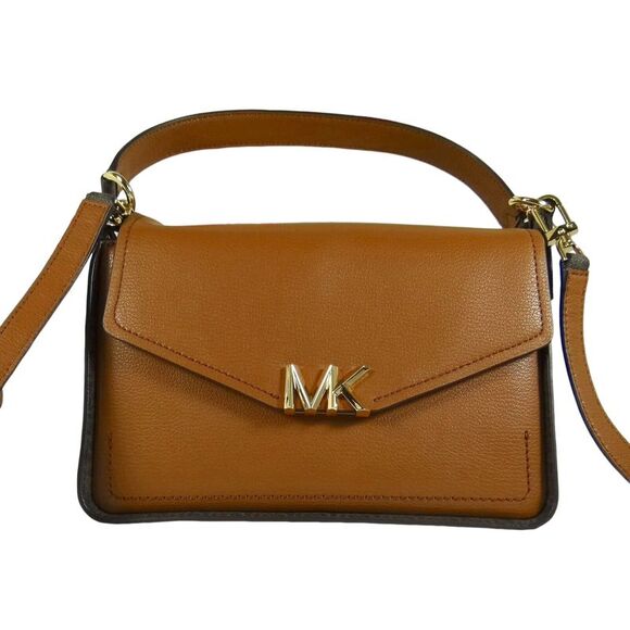 Michael Kors Sylvia Medium Convertible Flap Leather Shoulder Bag